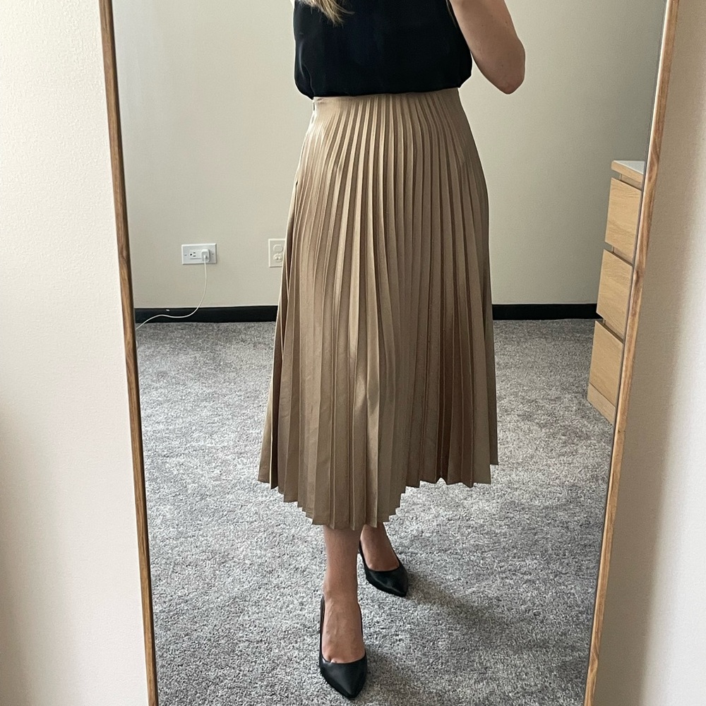 Zara Mid length Pleated Skirt